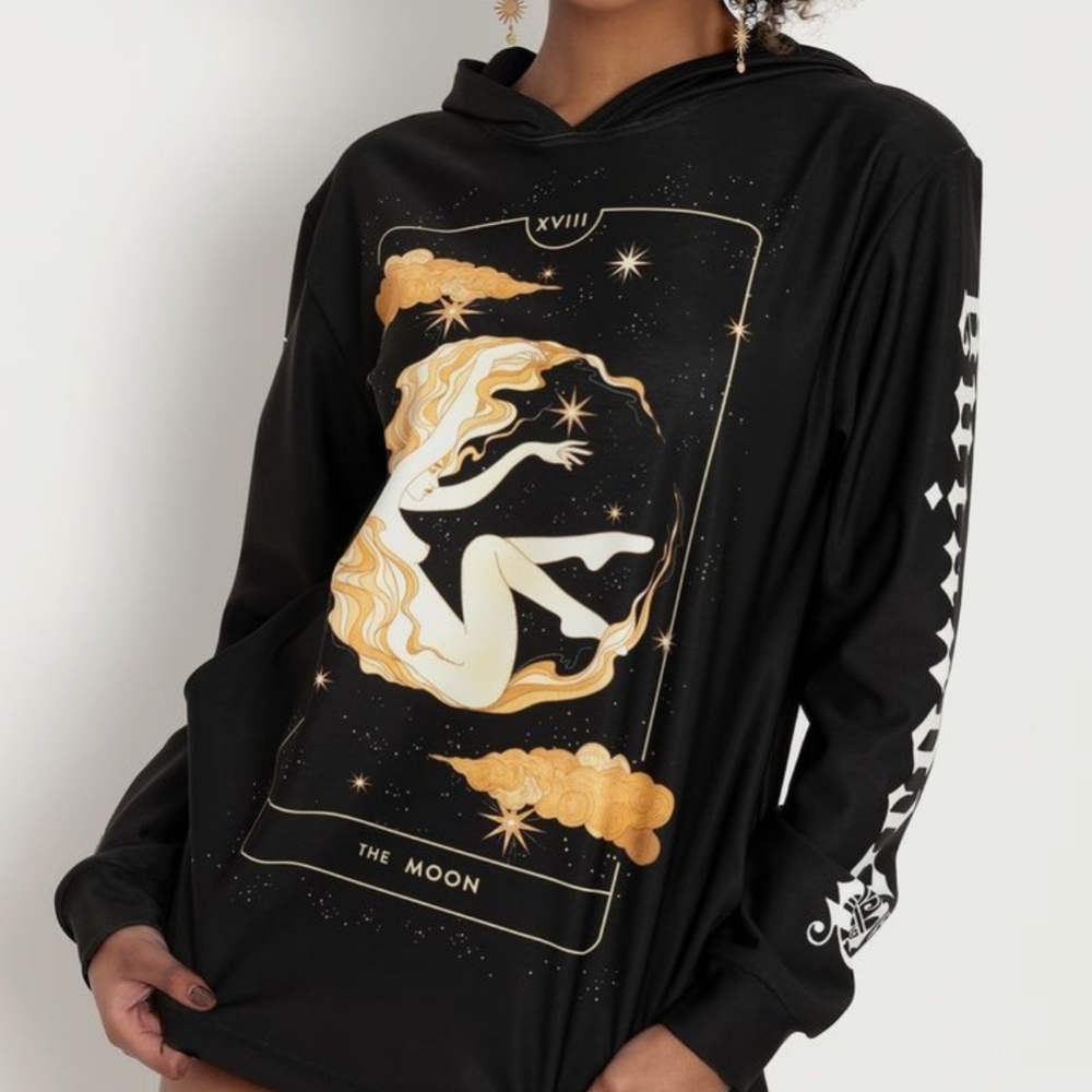 Moon Card Hoodie Sweater
